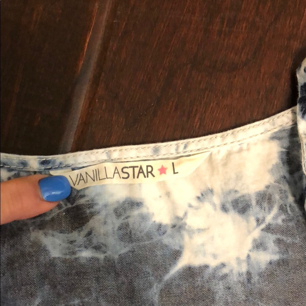 🔵⚪️ Denim Tye dye cropped top ⚪️🔵 - Picture 3 of 7